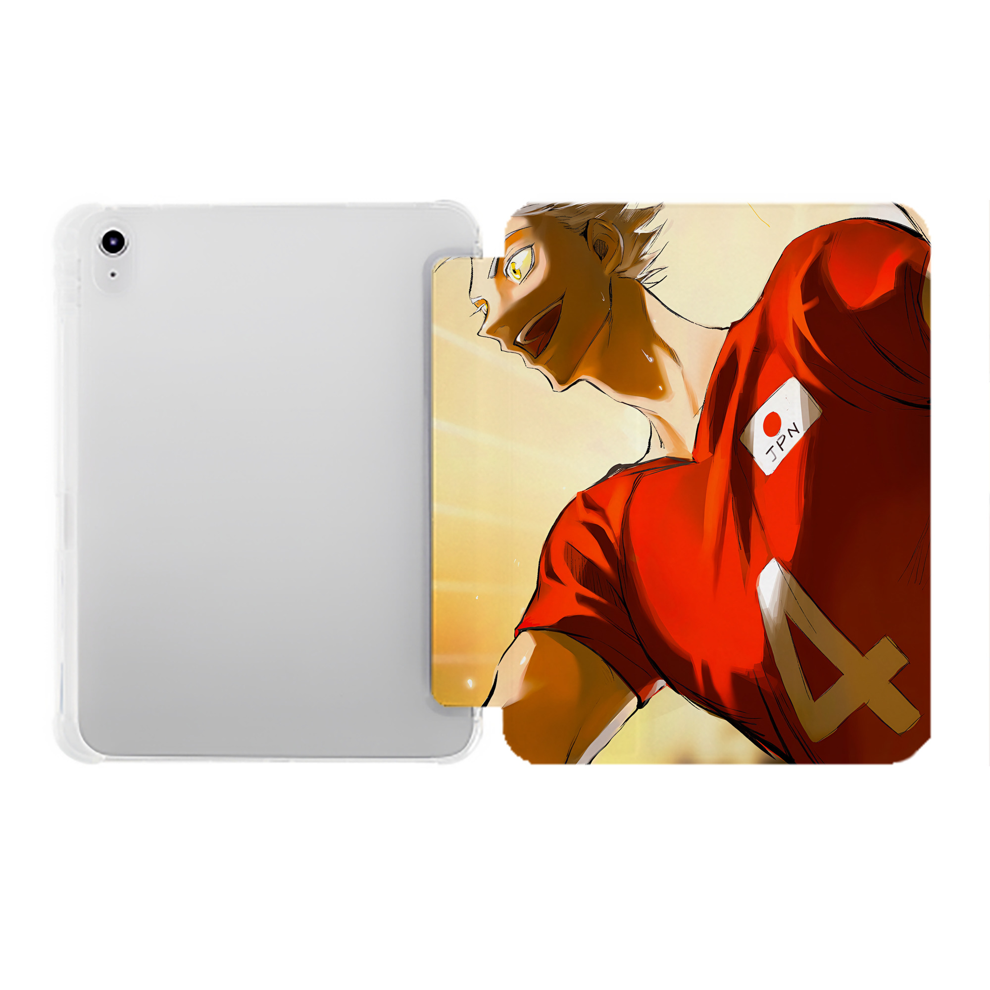 （画像用） ハイキュー!! Haikyu!! IPad ケース ペン収納付き 三つ折りスタンド PUレザー×シリコン 対応機種9.5/10.5/10.9インチ
